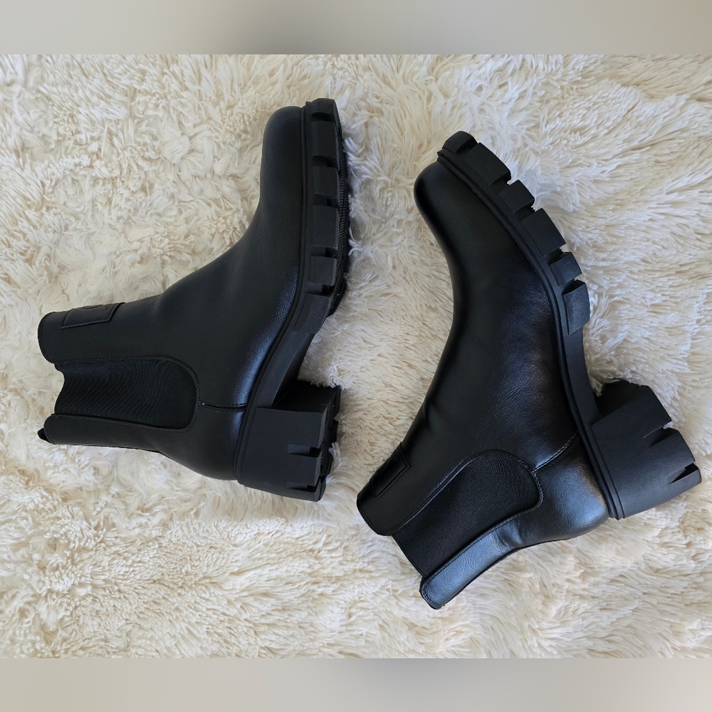 S O L D Guess LA Black Moto Boots size 10M - Picture 1 of 12